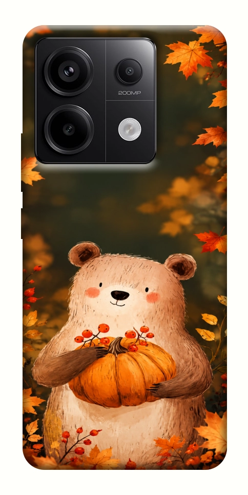 Чехол Осінній ведмежа для Xiaomi Redmi Note 13 Pro 4G
