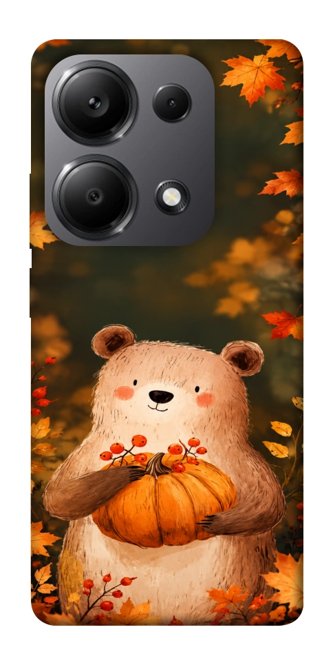Чехол Осінній ведмежа для Xiaomi Redmi Note 13 Pro 5G