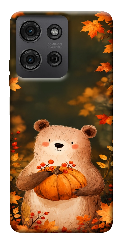 Чехол Осінній ведмежа для Motorola Moto G75 5G