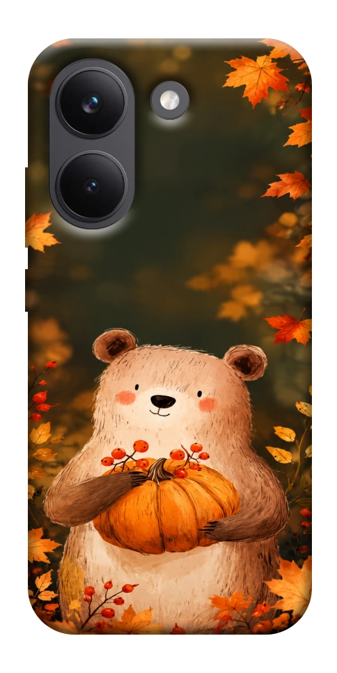 Чехол Осінній ведмежа для Xiaomi Poco X8 Pro