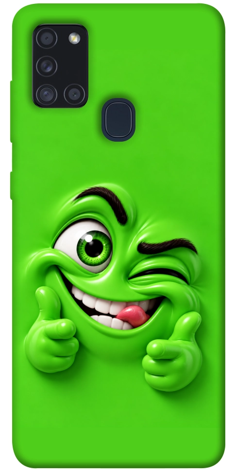 Чехол Зелений-приколіст для Galaxy A21s (2020)