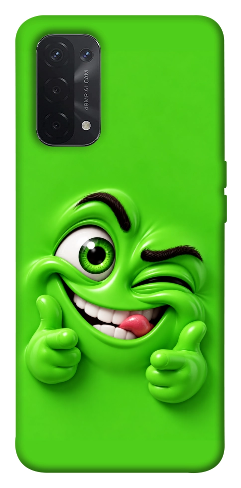 Чохол Зелений-приколіст для Oppo A74 5G