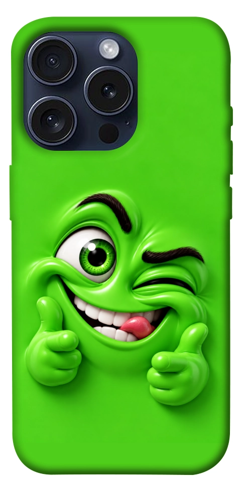 Чехол Зелений-приколіст для iPhone 15 Pro
