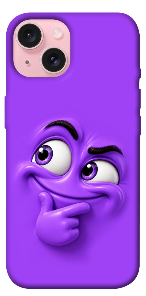 Чехол Фіолетовий-хитрун для iPhone 15