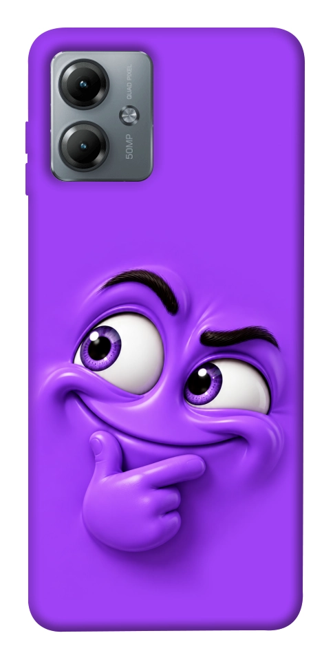 Чохол Фіолетовий-хитрун для Motorola Moto G14