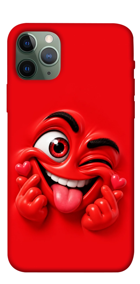 Чохол Червоний-сердцеїд для iPhone 11 Pro