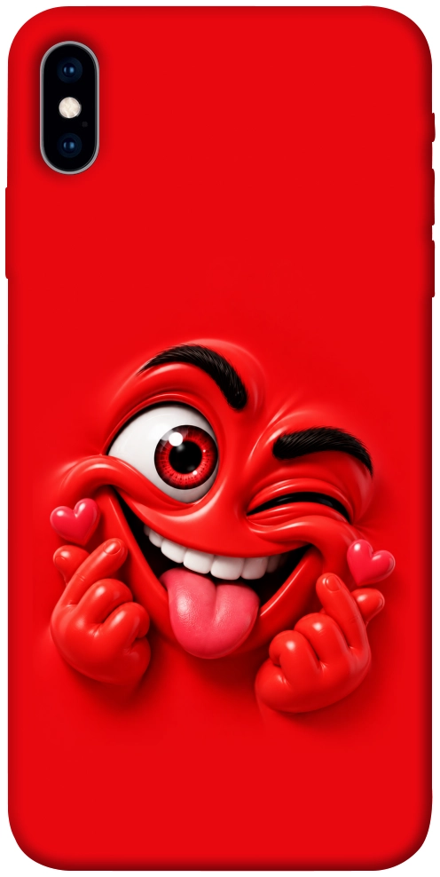 Чехол Червоний-сердцеїд для iPhone X