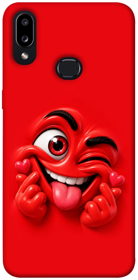 Чохол Червоний-сердцеїд для Galaxy A10s (2019)