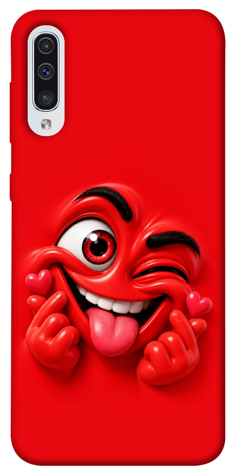 Чохол Червоний-сердцеїд для Galaxy A50 (2019)