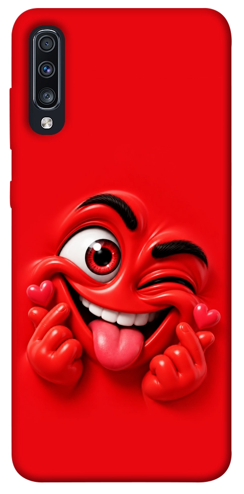 Чохол Червоний-сердцеїд для Galaxy A70 (2019)