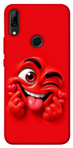 Чохол Червоний-сердцеїд для Huawei P Smart Z