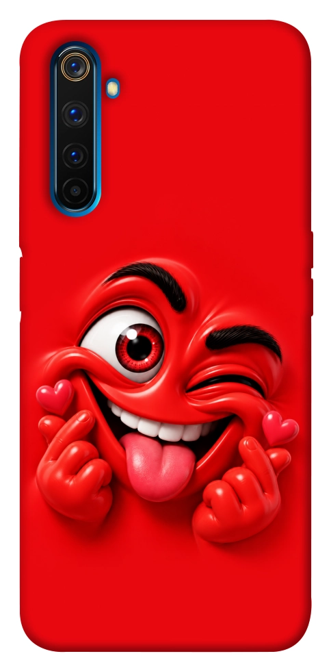 Чохол Червоний-сердцеїд для Realme 6 Pro