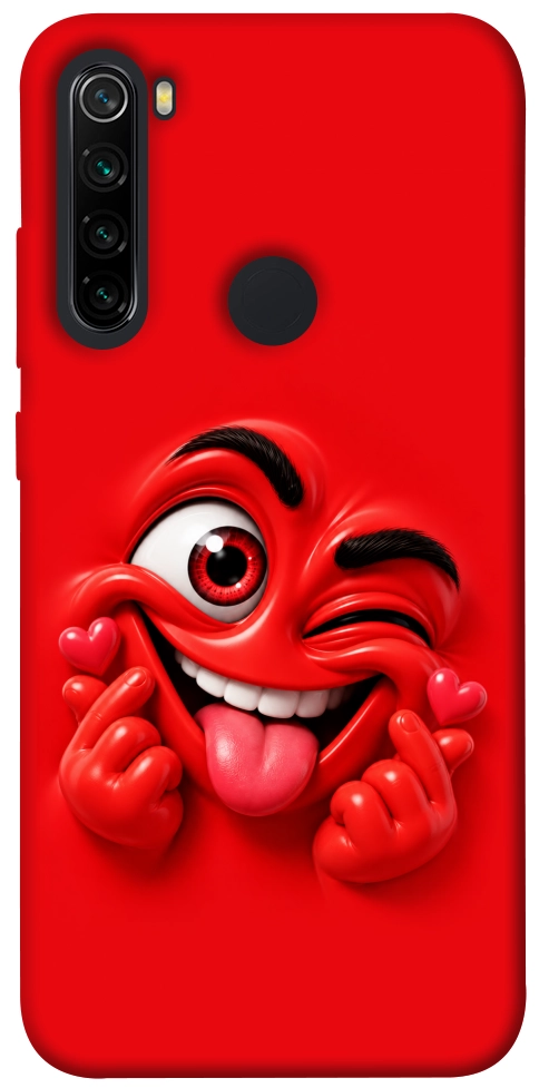 Чохол Червоний-сердцеїд для Xiaomi Redmi Note 8