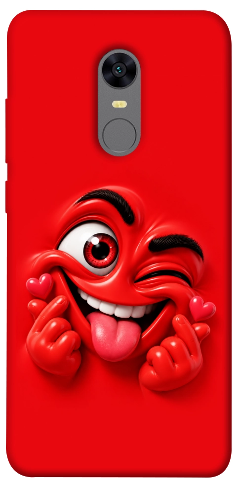 Чохол Червоний-сердцеїд для Xiaomi Redmi Note 5 (Single Camera)