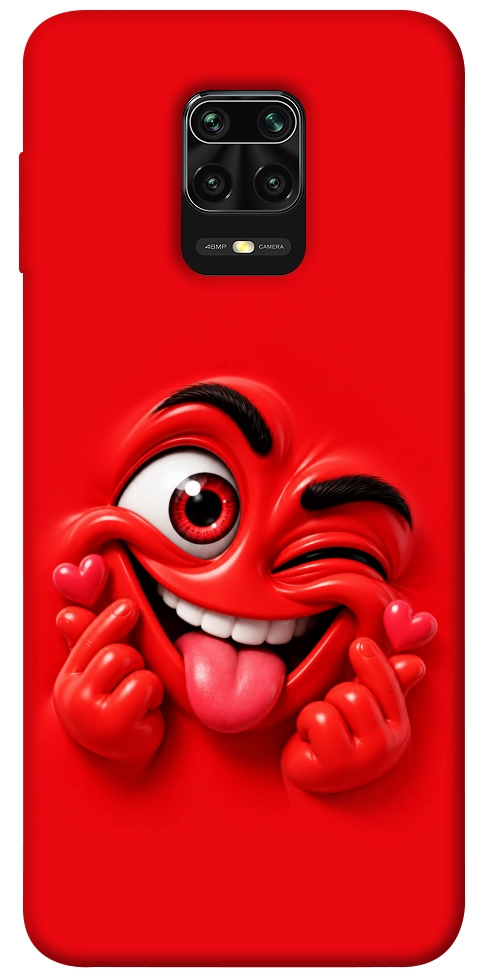 Чохол Червоний-сердцеїд для Xiaomi Redmi Note 9 Pro