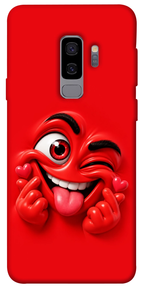 Чохол Червоний-сердцеїд для Galaxy S9+