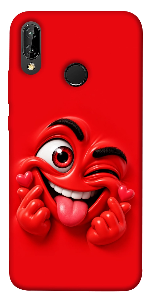 Чехол Червоний-сердцеїд для Huawei P20 Lite