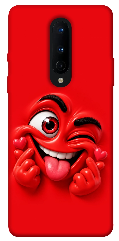 Чохол Червоний-сердцеїд для OnePlus 8