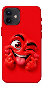 Чохол Червоний-сердцеїд для iPhone 12 mini
