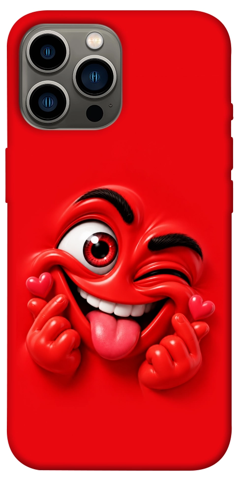 Чохол Червоний-сердцеїд для iPhone 12 Pro Max
