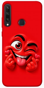 Чохол Червоний-сердцеїд для Huawei Y6p