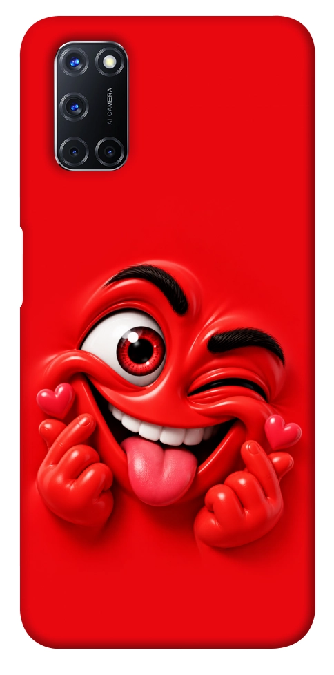 Чехол Червоний-сердцеїд для Oppo A92