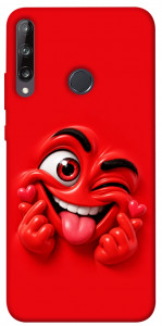 Чохол Червоний-сердцеїд для Huawei Y7p