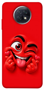 Чохол Червоний-сердцеїд для Xiaomi Redmi Note 9 5G