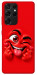 Чохол Червоний-сердцеїд для Galaxy S21 Ultra