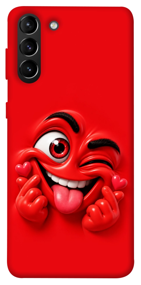 Чехол Червоний-сердцеїд для Galaxy S21+