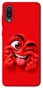 Чехол Червоний-сердцеїд для Galaxy A02