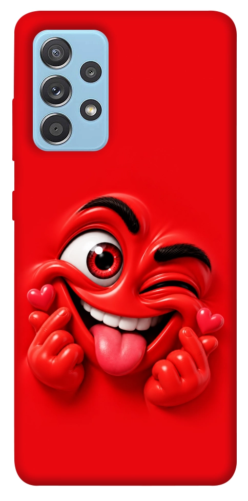 Чохол Червоний-сердцеїд для Galaxy A52