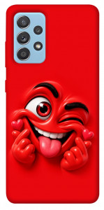 Чохол Червоний-сердцеїд для Samsung Galaxy A52 4G