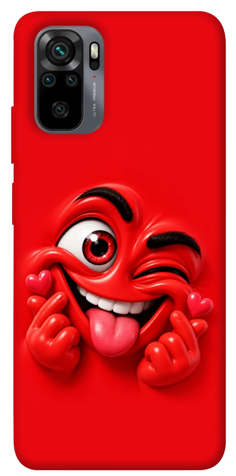 Чохол Червоний-сердцеїд для Xiaomi Redmi Note 10