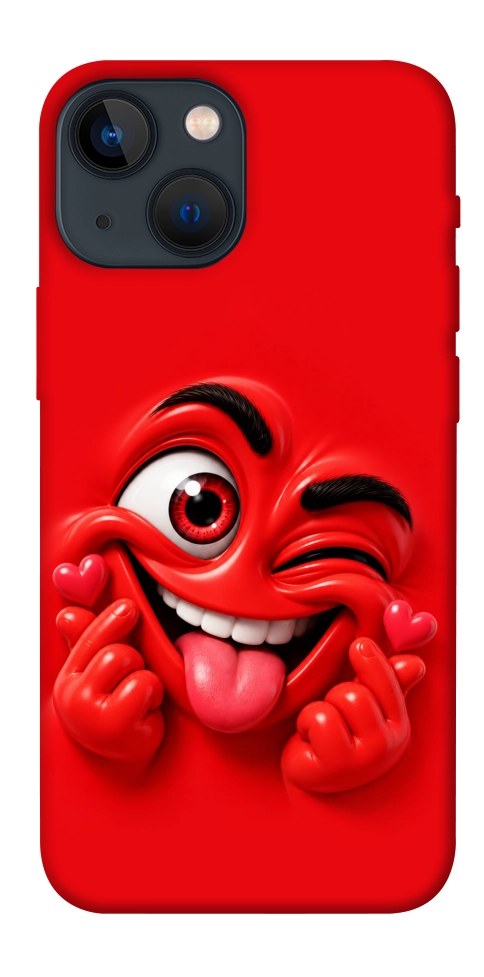 Чехол Червоний-сердцеїд для iPhone 13 mini