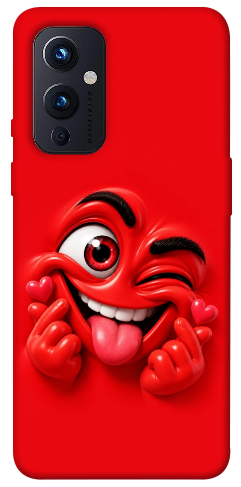 Чехол Червоний-сердцеїд для OnePlus 9
