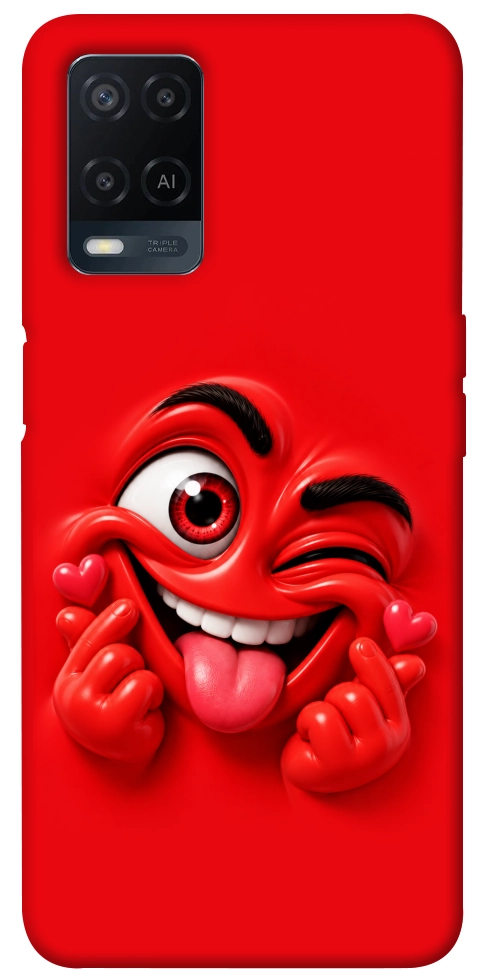 Чехол Червоний-сердцеїд для Oppo A54 4G