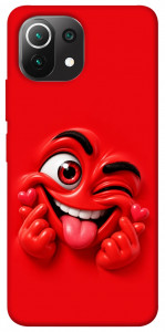 Чохол Червоний-сердцеїд для Xiaomi Mi 11 Lite