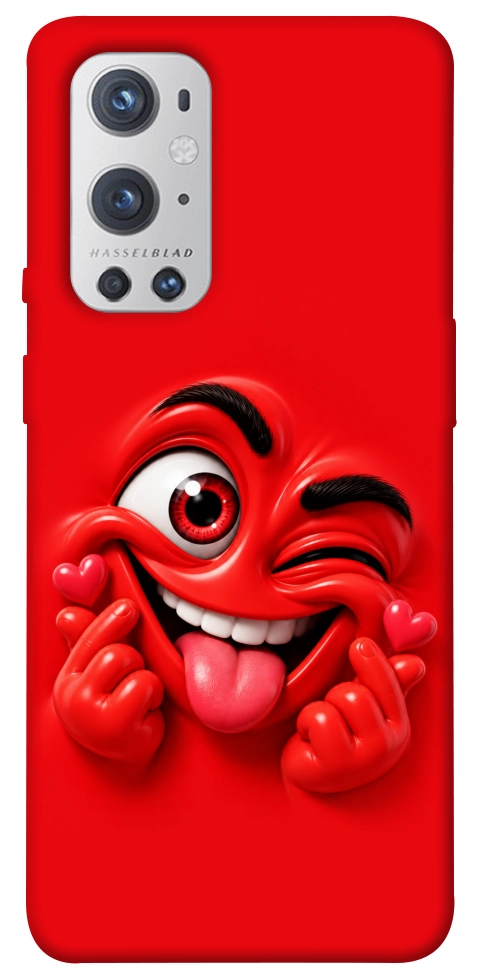 Чохол Червоний-сердцеїд для Oneplus 9 pro