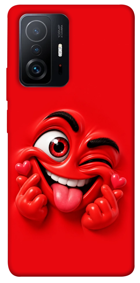 Чехол Червоний-сердцеїд для Xiaomi 11T