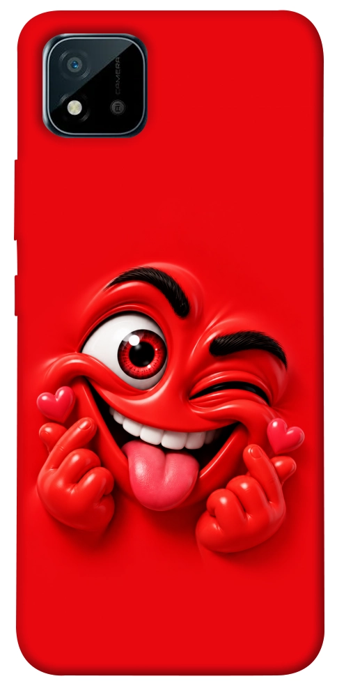 Чохол Червоний-сердцеїд для Realme C11 (2021)