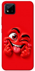 Чохол Червоний-сердцеїд для Realme C11 (2021)