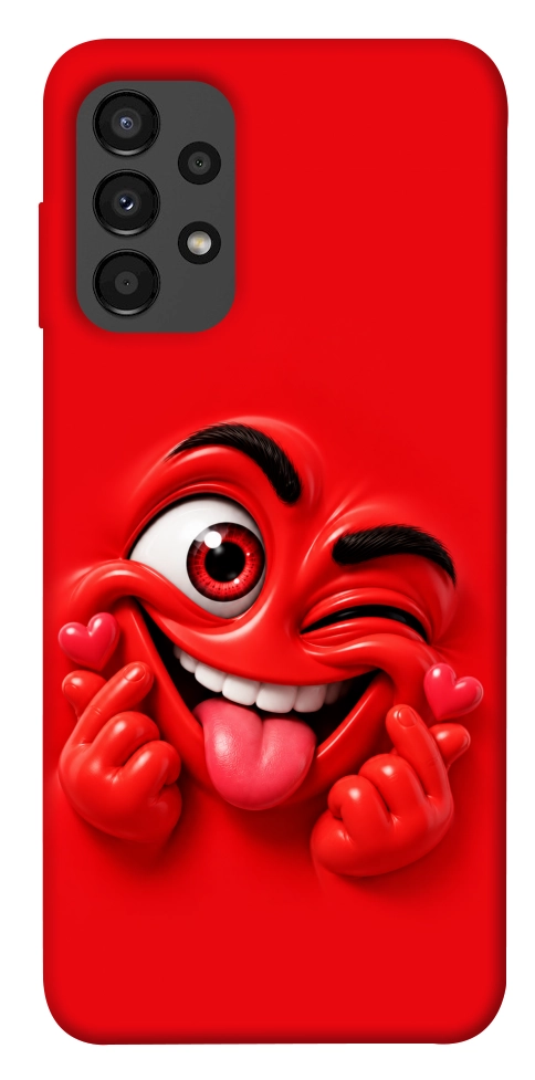 Чохол Червоний-сердцеїд для Galaxy A13 4G
