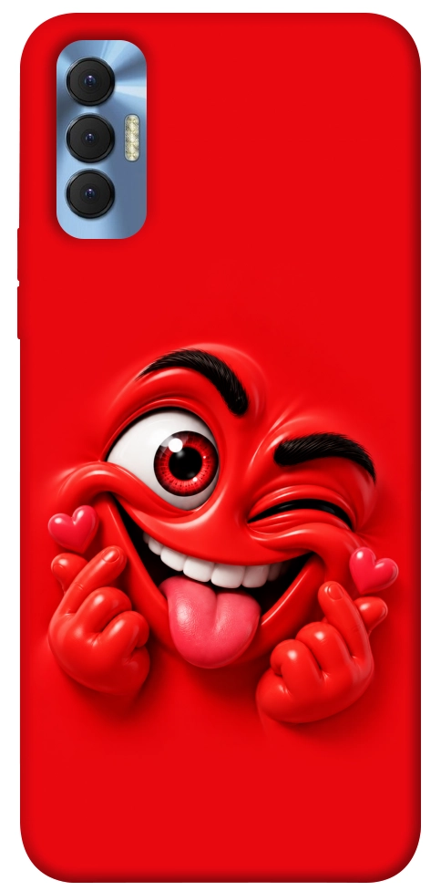 Чохол Червоний-сердцеїд для TECNO Spark 8P