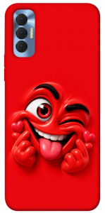 Чохол Червоний-сердцеїд для TECNO Spark 8P