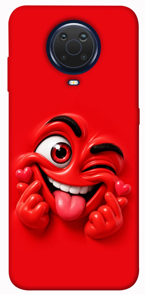 Чохол Червоний-сердцеїд для Nokia G20