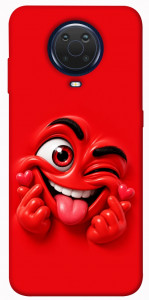 Чохол Червоний-сердцеїд для Nokia G20