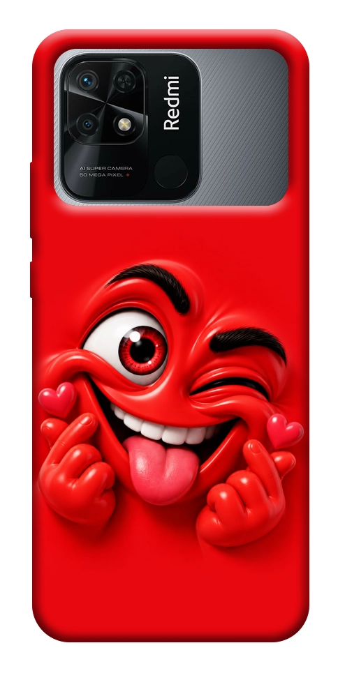 Чехол Червоний-сердцеїд для Xiaomi Redmi 10C