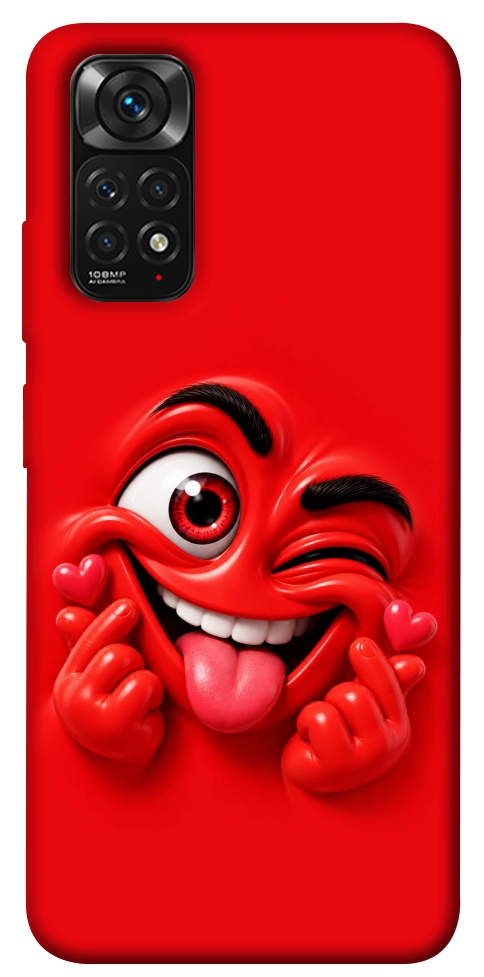 Чехол Червоний-сердцеїд для Xiaomi Redmi Note 11 (Global)