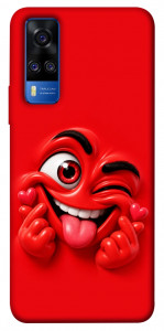 Чохол Червоний-сердцеїд для Vivo Y51a
